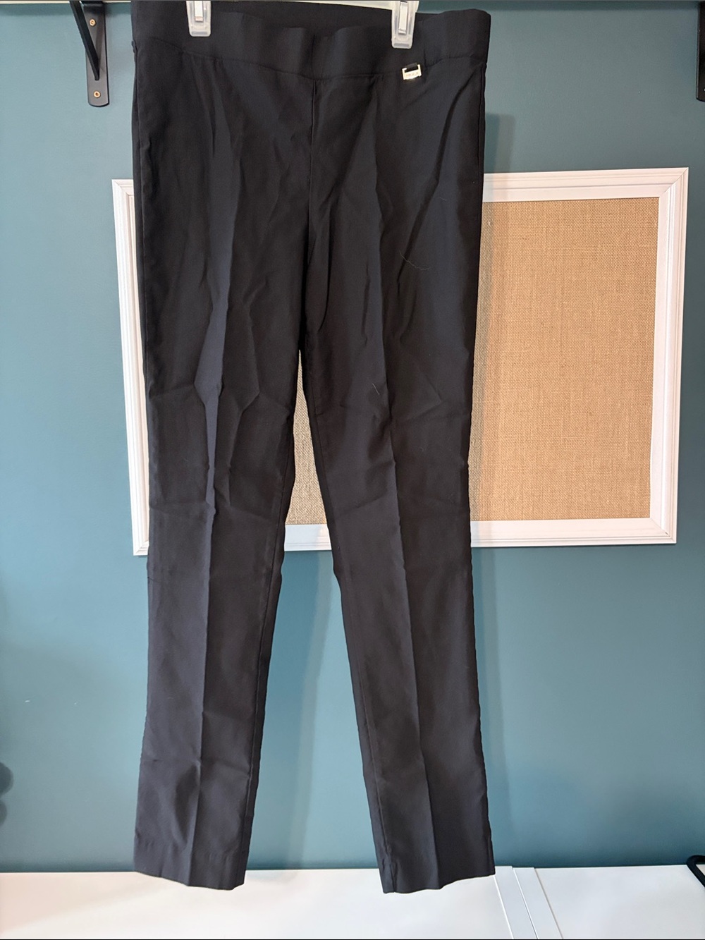 Anne Klein Black Straight-Leg Ponte Dress Pants
